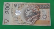 BANKNOT 200 ZŁ KOLEKCJONERSKI AA00 1994 R
