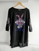 WAWA Czarna tunika z cekinami królik r U