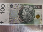 Sto złotych unikatowy numer seryjny.