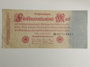 Banknot Niemcy 500000 Marek 1923r. seria B - Rzadszy