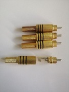 Chinch wtyk męski do lutowania - czarny 