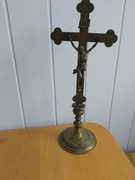 Krucyfiks mosiężny początek XX w.