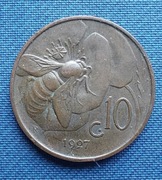 Moneta 10 centesimi Królestwa Włoch 1927