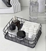 Organizer na kosmetyki czarny metalowy koszyczek nowy