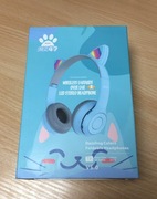 SŁUCHAWKI BEZPRZEWODOWE DLA DZIECI MZ47 NIEBIESKIE RGB