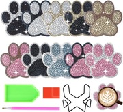 Podstawki pod kubki Łapki 10 szt haft mozaika diamentowa diamond painting