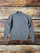 Sweter damski szary elegancki rozmiar S/M półgolf kobiecy stylowy modny