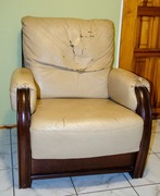 Fotel KLER skórzany - do renowacji