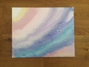 Obraz akrylowy abstrakcja pouring 40x50 cm 