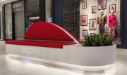 meble recepcje z materiału solid surface corian krion
