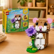 LEGO 3w1 Uroczy chomik z kwiatkiem orzeł jeż