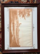 Grafika w sepii widok katedra 