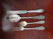 Przedwojenna Warszawa Pelowski posrebrzane sztućce dla singla