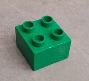 Lego Duplo klocek zielony 2x2 4szt