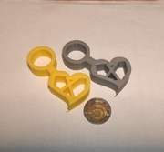 2x brelok gadżet do kluczy serce