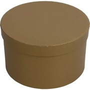 Pudełko kartonowe okrągłe ozdobne na prezenty, złote, 17 x 10 cm