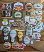 etykiety stare od piwa Amstel, Faxe i inne  - zestaw 20 szt.