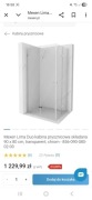 Kabina prysznicowa Mexen Roma drzwi uchylne 80 x 80 cm