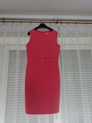 Sukienka elegancka malinowa Calvin Klein na podszewce rozm. S/M