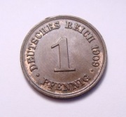 Niemcy 1 pfennig 1909 D Nr 2