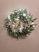 Podświetlany Wianek Świąteczny Wieniec Bożonarodzeniowy Led