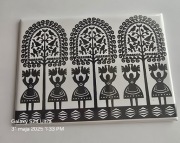 Magnes na lodówkę Kurpie Łomża wycinanki Stroik ludowy(17)