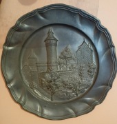 Zawieszka ścienna talerz cynowy dekoracja vintage koń