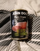 John Dog Pure Black HORSE – konina – karma mokra dla psa 400 g