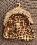 Mała metalowa portmonetka Vintage 