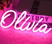 NEOn 30 cm OLIVIA lampka LED dekoracja ścienna ,prezent Oliwia