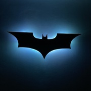 Podświetlana dekoracja logo Batman 80x28 cm LED RGB rękodzieło na ścianę