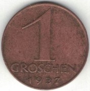 Austria 1 groschen 1937 - 17 mm - nr 3