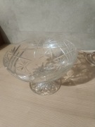 Kryształowa patera z czasów PRL 25cmx20cm