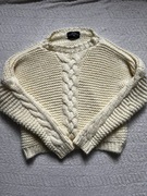 Żółty sweter Dolce splot warkoczowy