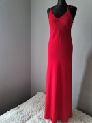 Piękna Czerwona maxi sukienka 40/L fashion