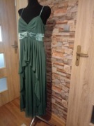 Długa sukienka na ramiączkach wizytowa koktajlowa 