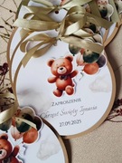 Zaproszenie na chrzest/urodziny miś