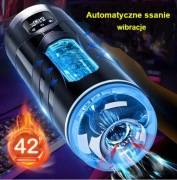 Masturbator automatyczny z funkcjami wibracji, ssania, ogrzewania, głosu