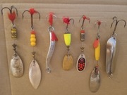 Sztuczne przynety wedkarskie błystki.