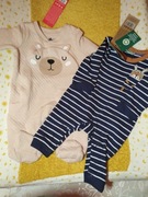 Komplet pajacyk + kombinezon na wiosnę rozmiar 56 NOWE