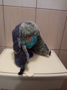 Czapka ocieplana pilotka dla chłopca dziewczynki. Obwód +- 50 cm