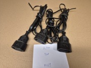 Kabel zasilający czarny, P+N, 10/16A,250V, 2,7m , przedłurzacz
