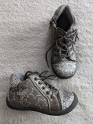 Szare srebrne brokatowe zasuwane buty sportowe sneakersy Chatterbox 27