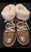 Nowe botki śniegowce Le Temps des Cerises boho skóra i ocieplenie