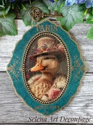 Dekoracyjny medalion vintage Prowansja shabby chic decoupage farmhouse
