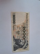 Banknot 2000 zl, stan bardzo dobry
