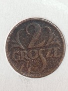Moneta 2 grosze 1927r. W, bardzo ładna, stan: 2-
