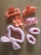 Zestaw upominkowy Beauty spa do włosów opaski klamry gumki