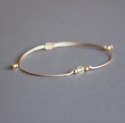 Bransoletka Regulowana Na Sznurku Kamień Cytryn