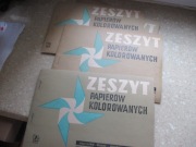 ZESZYT PAPIERÓW KOLOROWYCH ORGINAŁ SZKOŁA PRL LATA 70 